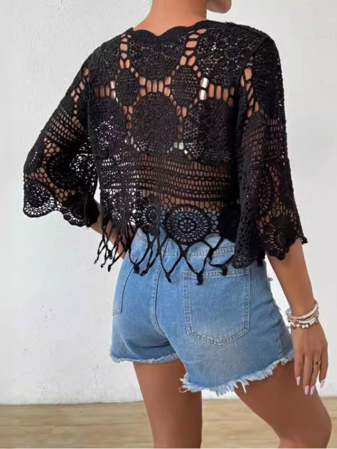 Openwork Round Neck Cover-Up [ click for more options]