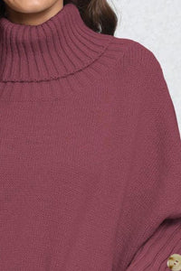 Turtleneck Long Sleeve Sweater Available in Multiple Colors