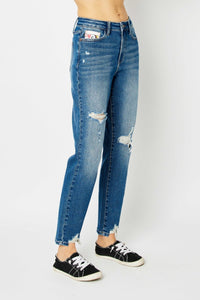 Judy Blue Full Size Distressed Slim Jeans