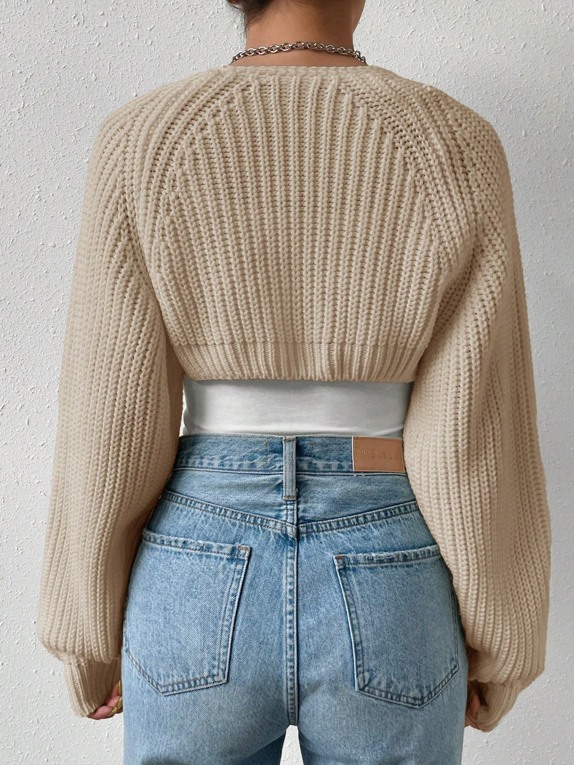 Honey Open Front Long Sleeve Cropped Cardigan ( Available in 4 color options)