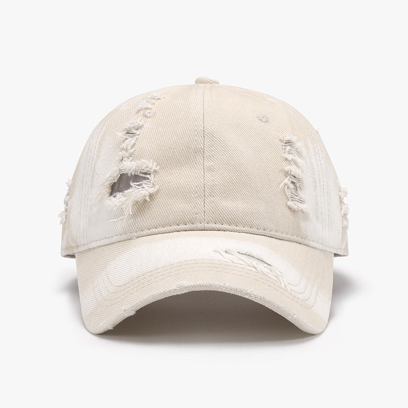 Distressed Adjustable Cotton Baseball Cap [ click for additional options]⚪️🔵⚫️🟡🟣🟤