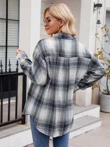 Mandy Plaid Collared Neck Long Sleeve Shirt Available in Multiple Color Options