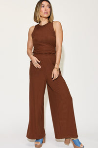 Basic Bae Full Size Ribbed Tank and Wide Leg Pants Set [click for additional color options]