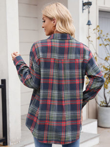 Mandy Plaid Button Up Long Sleeve Shirt Available in Multiple Color Options