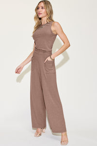 Basic Bae Full Size Ribbed Tank and Wide Leg Pants Set [click for additional color options]