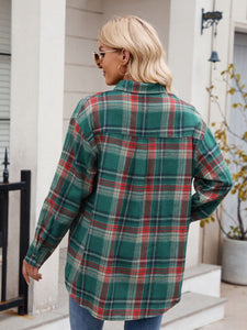 Mandy Plaid Button Up Long Sleeve Shirt Available in Multiple Color Options