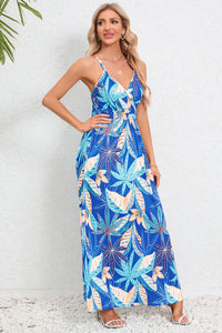 Printed Surplice Maxi Cami Dress [ click for additional color options]