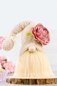 Flower Pom-Pom Trim Faceless Gnome