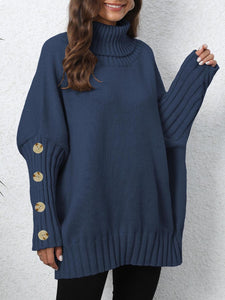 Turtleneck Long Sleeve Sweater Available in Multiple Colors