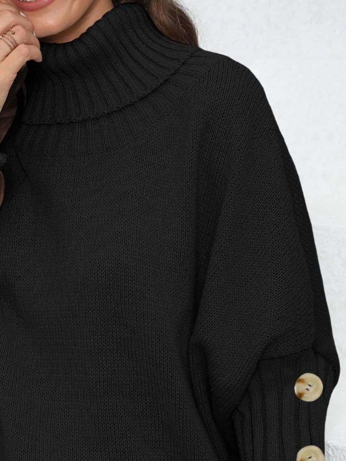 Turtleneck Long Sleeve Sweater Available in Multiple Colors