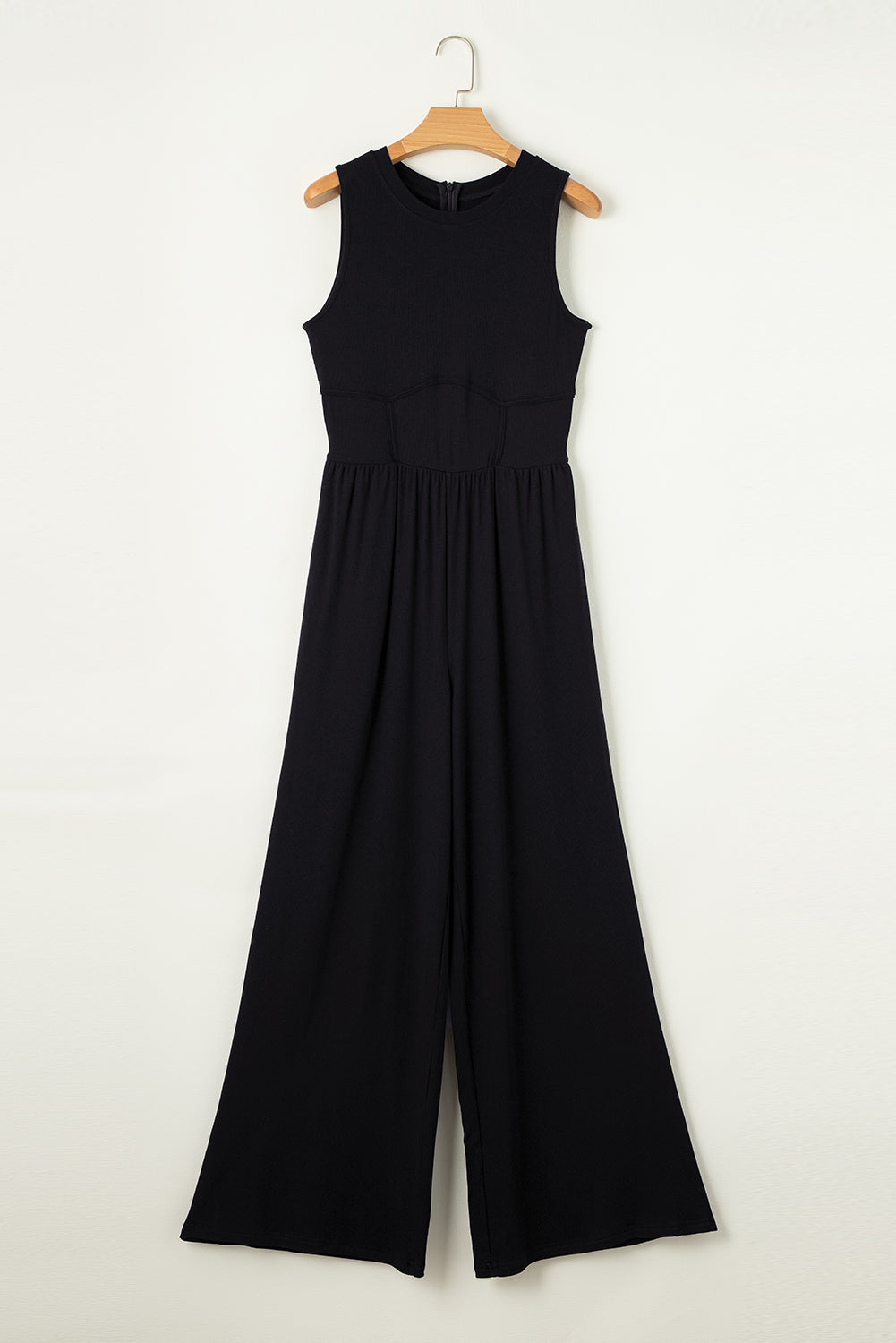 Round Neck Sleeveless Jumpsuit [ click for additional color options]