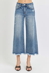 Risen High Rise Cropped Flare Jeans