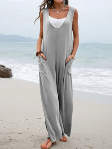 Full Size Wide Strap Jumpsuit with Pockets [ click for additional color options]