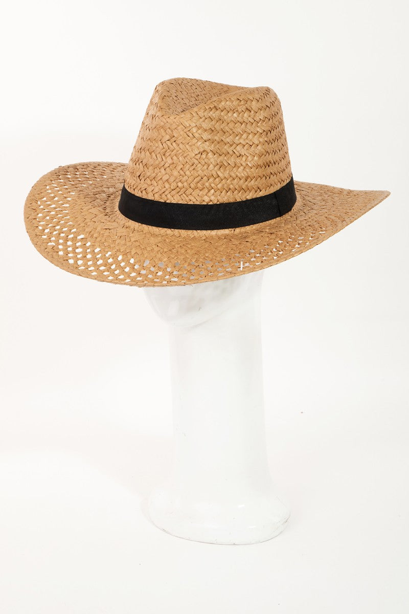 Fame Basket Weave Straw Sun Hat [click for additional options]