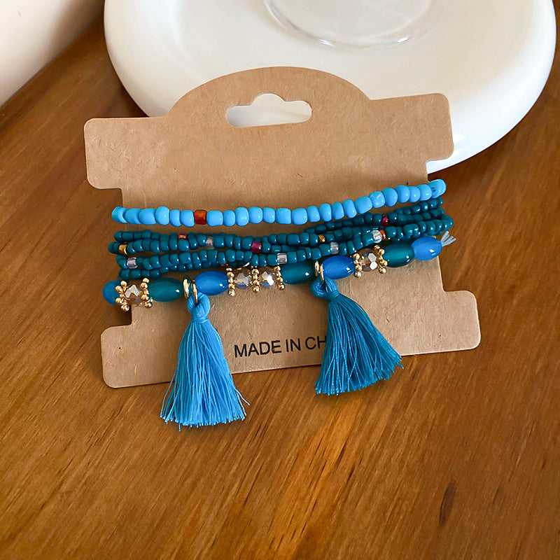 Tassel Rice Bead Bracelet {click for additional color options}