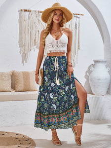 Tied Printed Midi Skirt ( click for additional options]