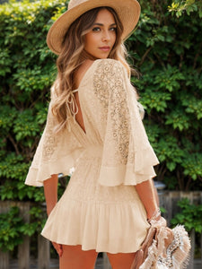 Lace Cutout Half Sleeve Mini Dress [click for additional options]