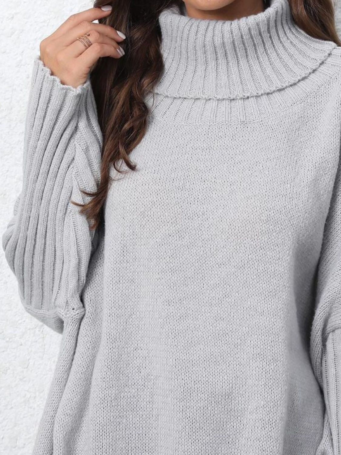 Turtleneck Long Sleeve Sweater Available in Multiple Colors