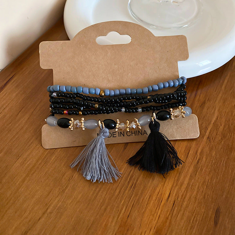 Tassel Rice Bead Bracelet {click for additional color options}