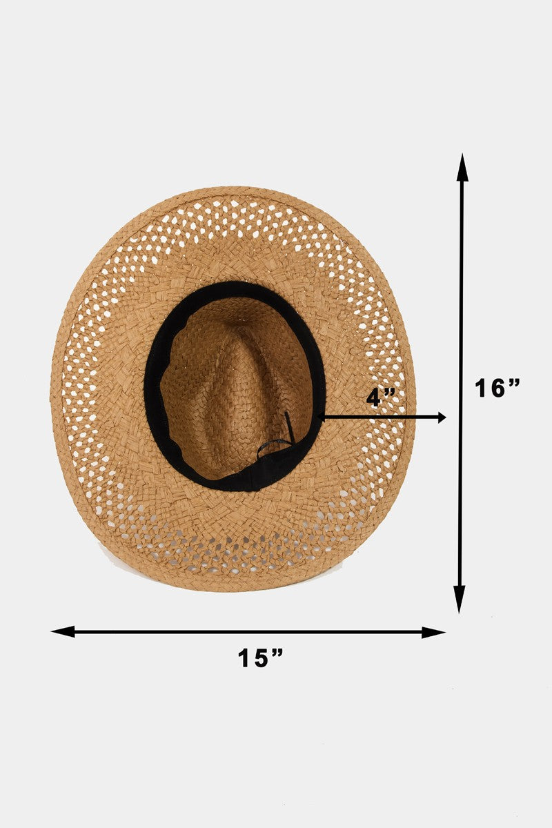 Fame Basket Weave Straw Sun Hat [click for additional options]