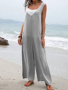 Full Size Wide Strap Jumpsuit with Pockets [ click for additional color options]