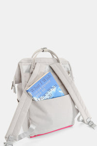 Himawari Contrast Waterproof Backpack Bag with External USB Port🟣🔴🔵⚪️🟢