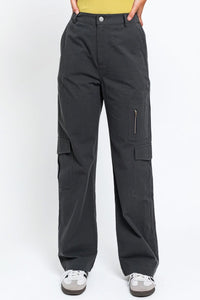 Tasha Apparel High Waisted Wide Leg Cargo Pants with Pockets [click for additional options]