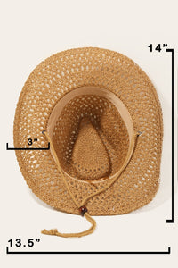 Fame Rope Strap Straw Braided Hat [click for additional options]