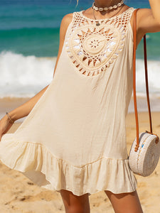 Cutout Round Neck Wide Strap Cover-Up [click for additional options]