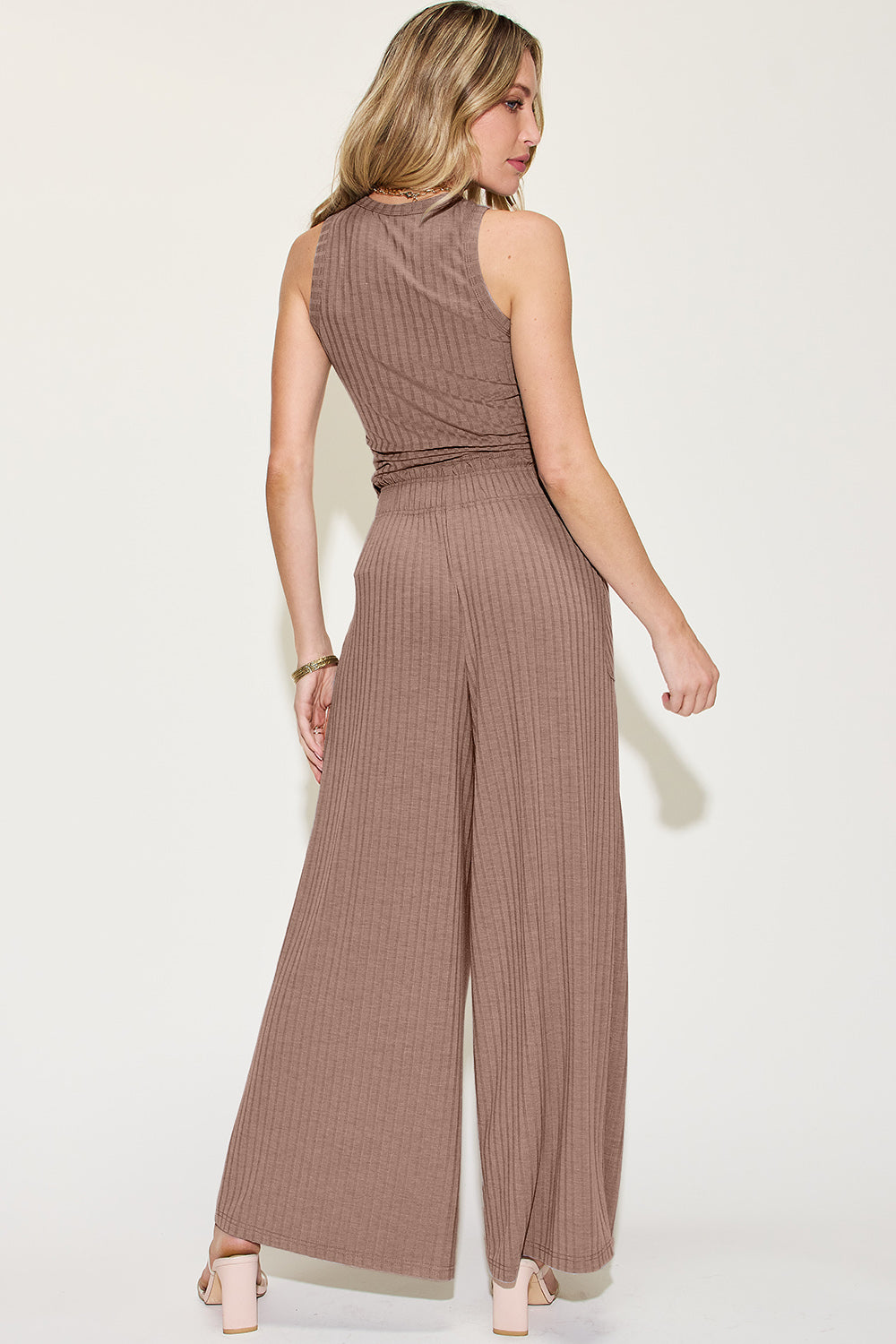 Basic Bae Full Size Ribbed Tank and Wide Leg Pants Set [click for additional color options]