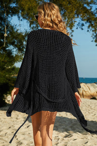 Tie-Waist Openwork Crochet Cover Up [ Click for more options]