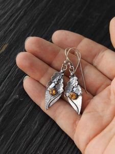 Rhinestone Leaf Shape Earrings🟡🟣🔵🟤