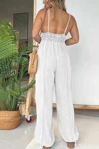 Full Size Spaghetti Strap Jumpsuit with Pockets { click for additional color options}