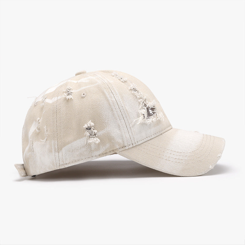 Distressed Adjustable Cotton Baseball Cap [ click for additional options]⚪️🔵⚫️🟡🟣🟤