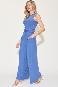 Basic Bae Full Size Ribbed Tank and Wide Leg Pants Set [click for additional color options]