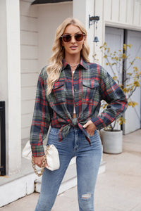 Mandy Plaid Button Up Long Sleeve Shirt Available in Multiple Color Options