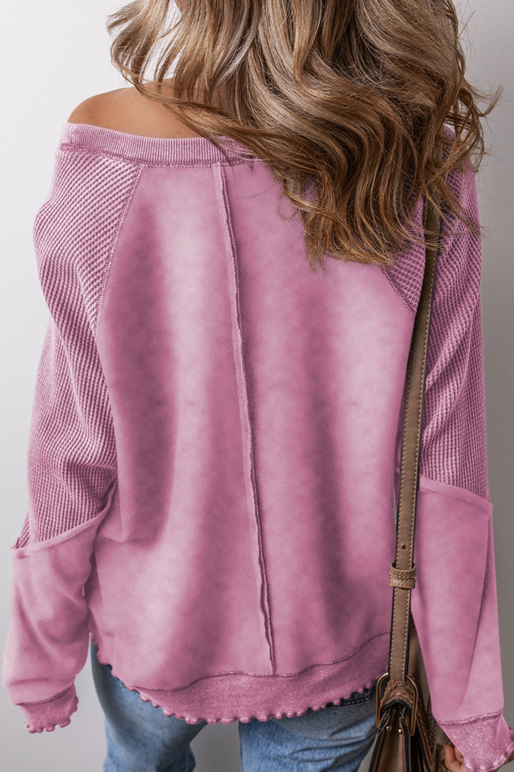 Exposed Seam Long Sleeve Sweatshirt { click for additional color options}