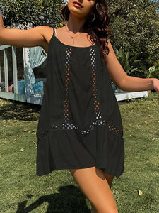 Cutout Scoop Neck Spaghetti Strap Cover Up [click for additional options]