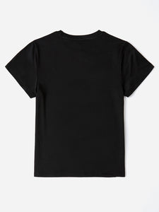 Graphic Round Neck Short Sleeve T-Shirt [click for additional color options]