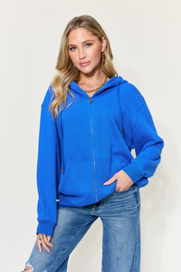 Simply Love Full Size GROW YOUR OWN WAY Graphic Zip-Up Hoodie with Pockets [ click for more options]