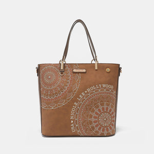 Nicole Lee USA Metallic Stitching Embroidery Inlaid Rhinestone Tote Bag [ click for additional color options]