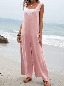 Full Size Wide Strap Jumpsuit with Pockets [ click for additional color options]