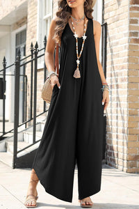 Pocketed Scoop Neck Wide Leg Jumpsuit [click for additional options]