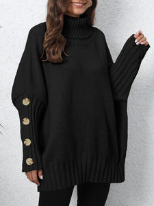 Turtleneck Long Sleeve Sweater Available in Multiple Colors