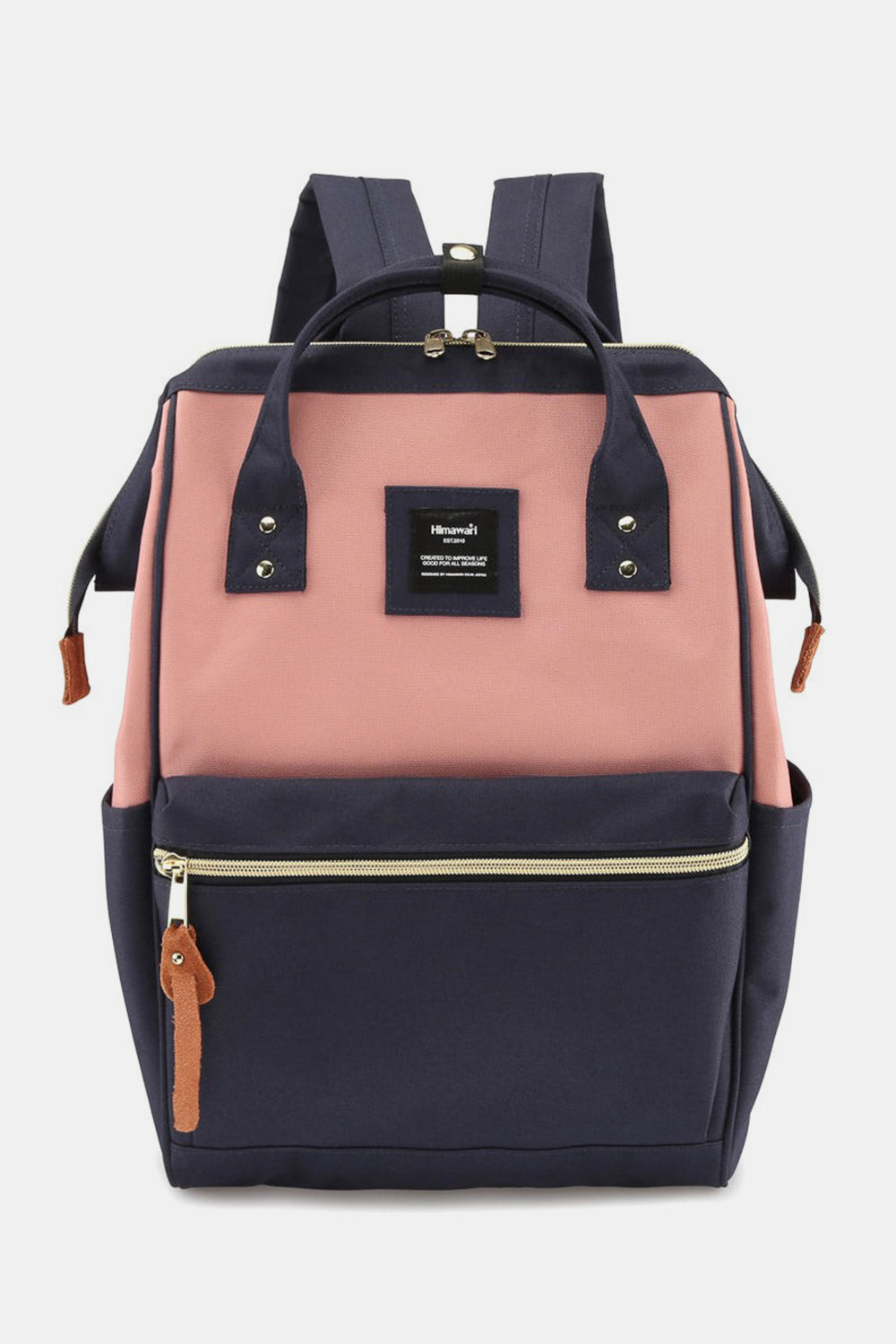 Himawari Waterproof Canvas Backpack Bag with Side Pockets 🔴🟠🟡🟢🔵🟣⚫️⚪️🟤