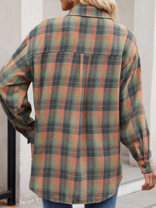 Mandy Plaid Collared Neck Long Sleeve Shirt Available in Multiple Color Options