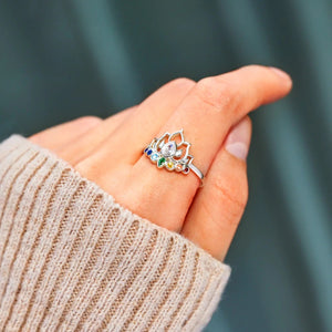 Zircon Lotus Shape Ring