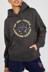 Simply Love Full Size KINDNESS COUNTS Graphic Hoodie