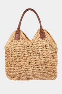 Fame Straw Braided Faux Leather Strap Shoulder Bag [click for additional options]