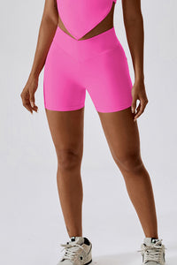 Wide Waistband Back Pocket Sports Shorts Other Colors Available